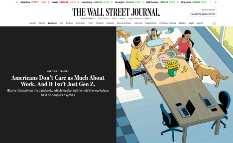 Wall Street Journal headline