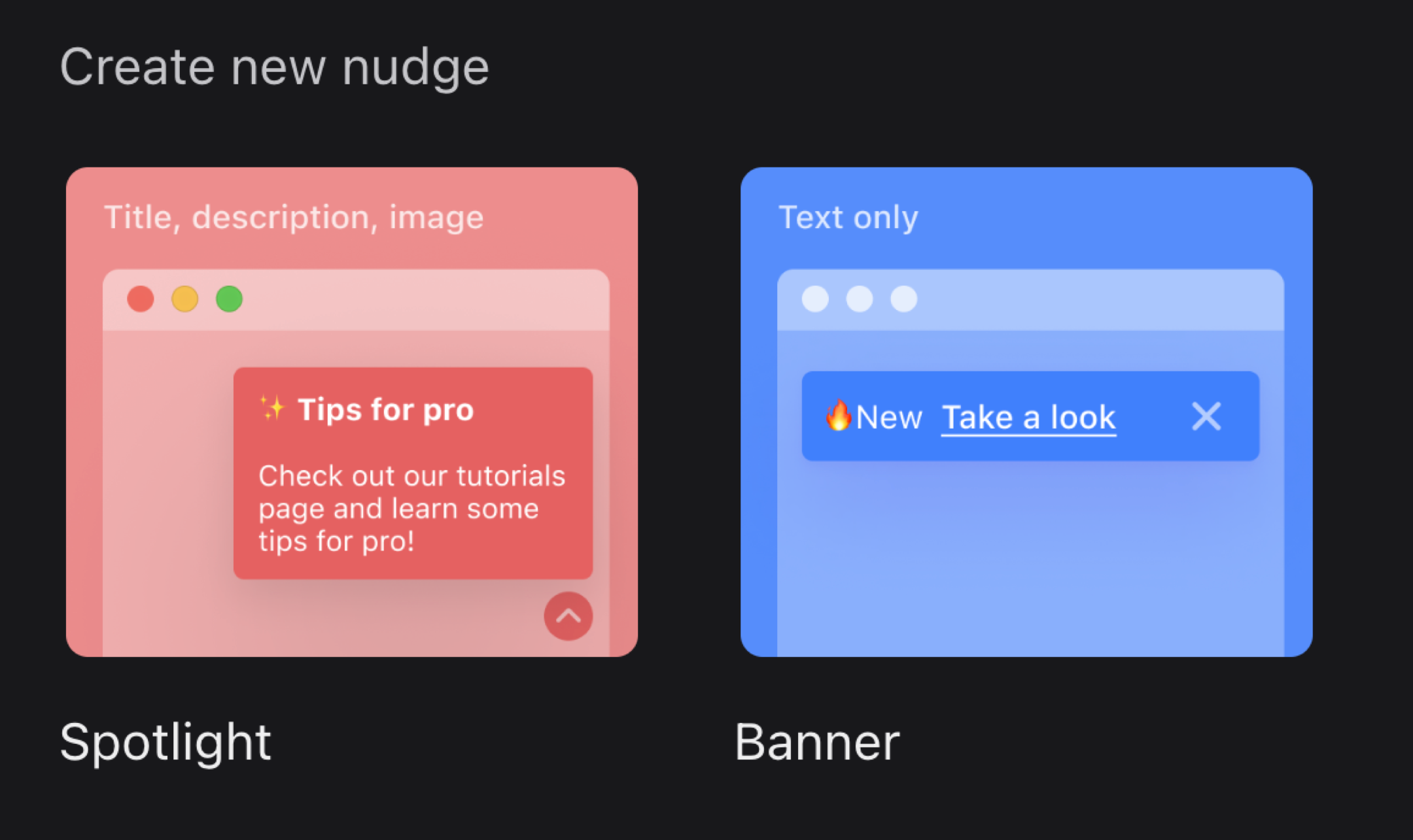 DevRev Nudges - Select Nudge Type
